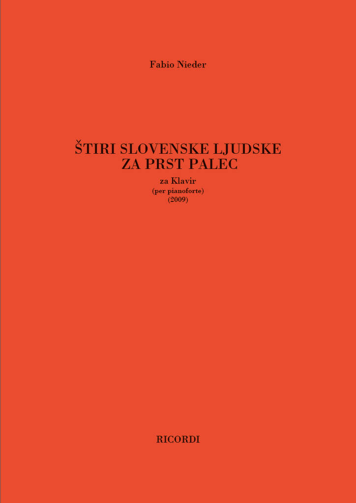 Stiri slovenske ljudske za prst palec